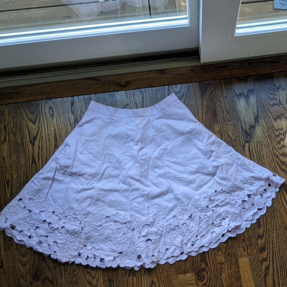 Ann Taylor Embroidered Swing Skirt Size 6